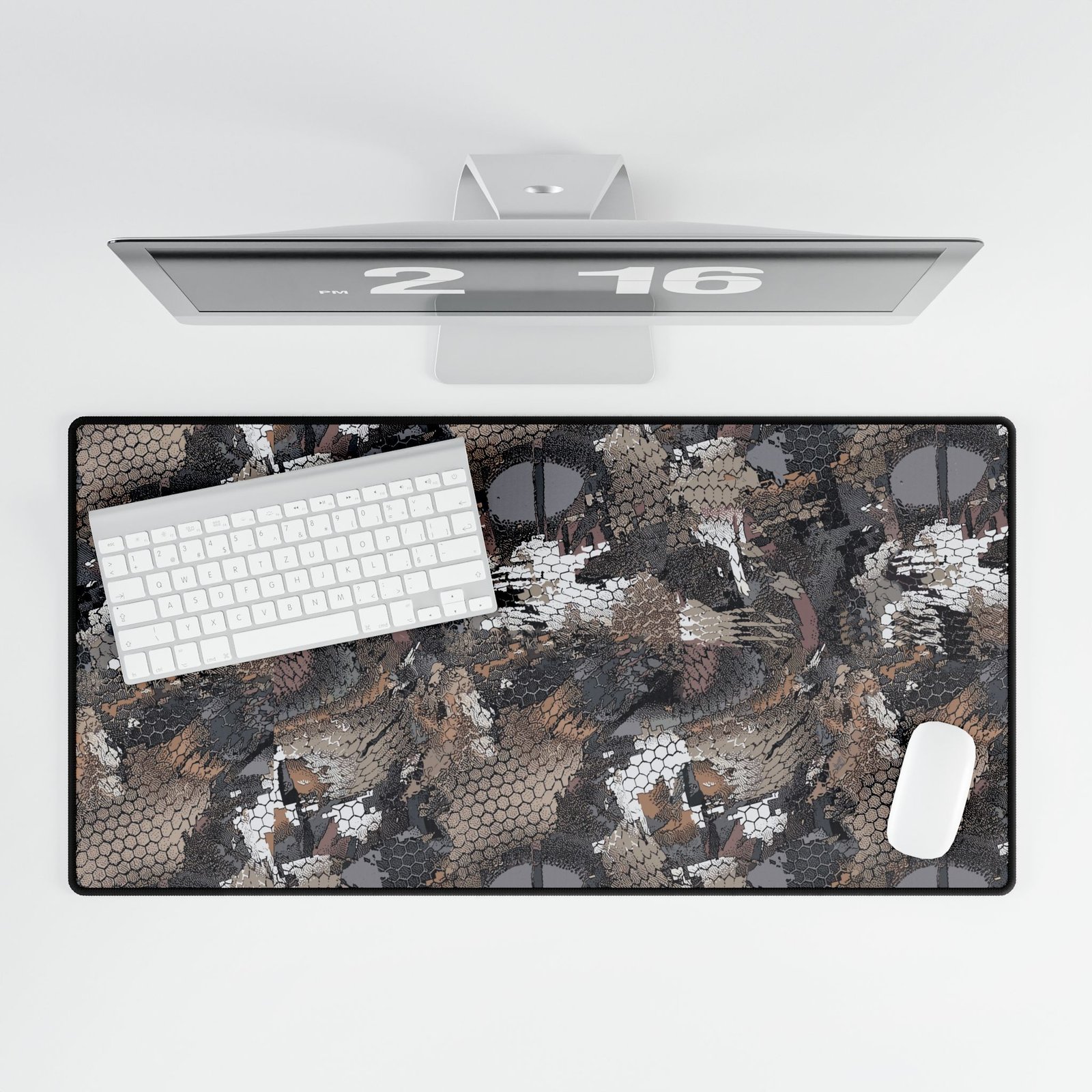 Camo Stylish Desk Mats for Home Office, Ergonomic Desk Accessories, Elegant Work Surface, Gift for Students, Camouflage and Black Designs