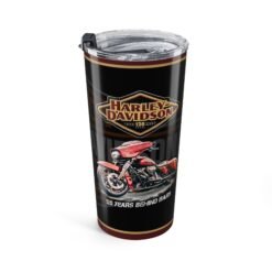 120th Harley-Davidson Motorcycle Tumbler 20oz, Perfect Gift for Bikers, Summer Road Trips, Father’s Day, Bike Week, Travel Mug