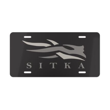 Authentic Sitka Blackout Camo Front Plate for Rugged Vehicle Style