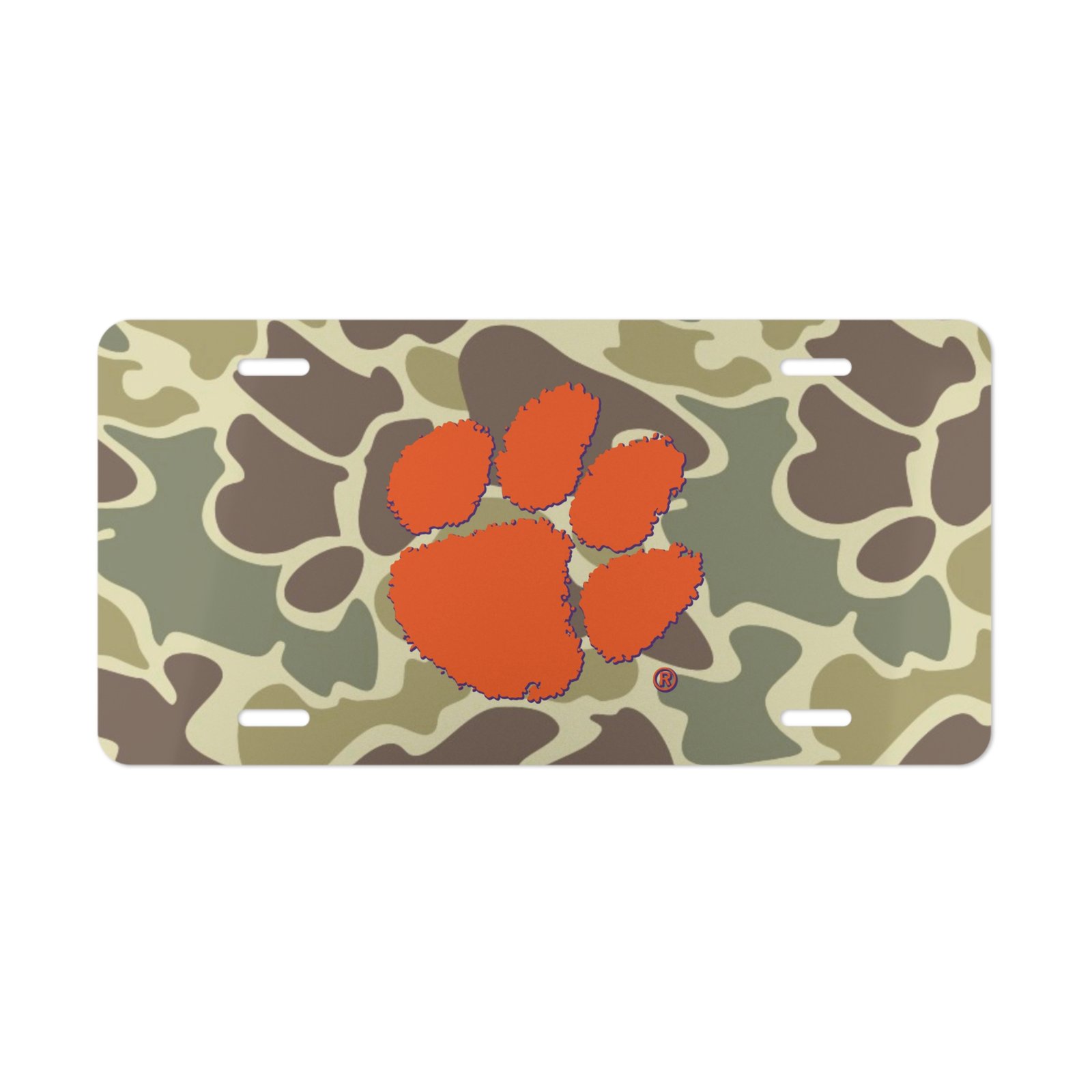 Custom Camo Vanity Plate In Drake Woodland Duck Hunter Camo With Logo