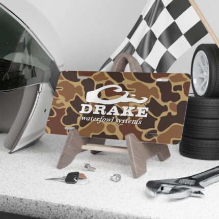 Durable Drake Duck Hunter Camo Front License Plate Tag