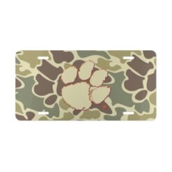 Custom Camo Vanity Plate In Drake Woodland Duck Hunter Camo With Logo