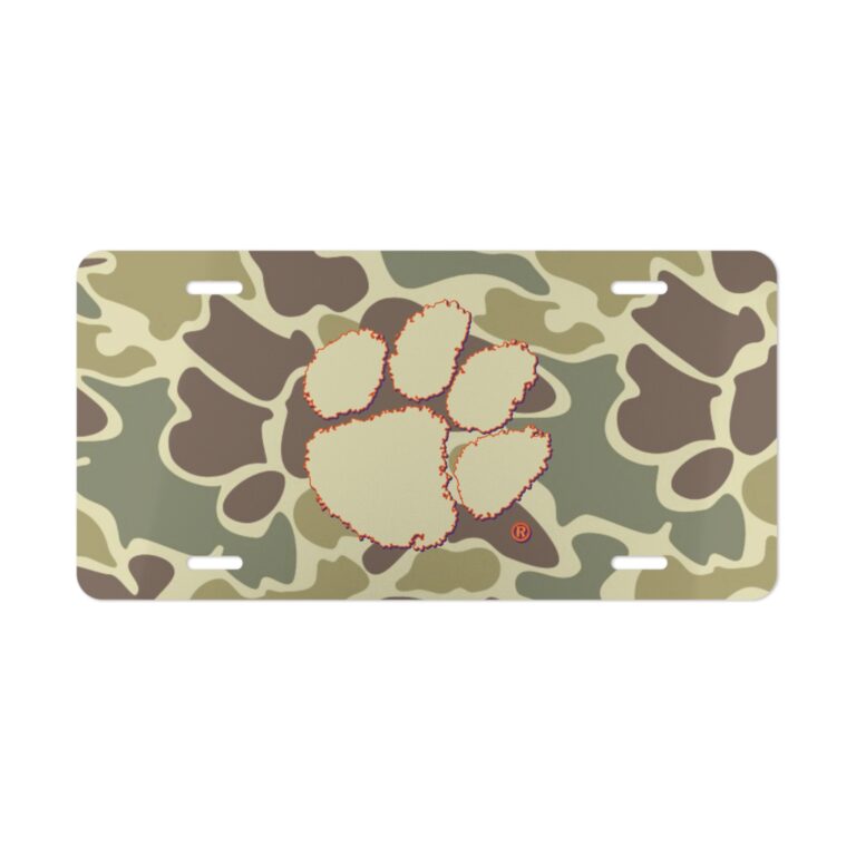 Woodland Camo Drake Vanity Plate for Hunting Trucks