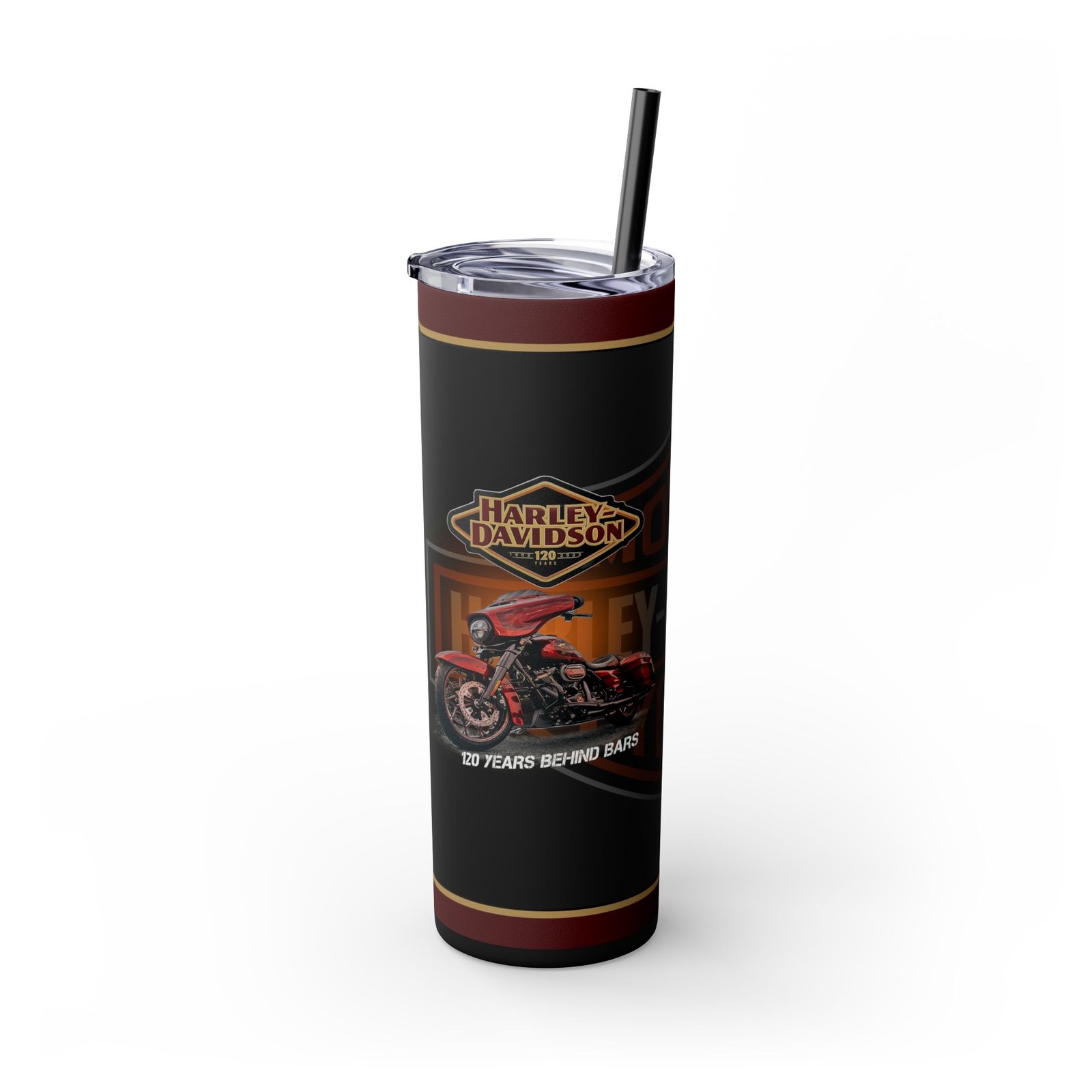 Harley-Davidson Skinny Tumbler, 20oz, Stylish Travel Cup, Motorbike Lover Gift, Road Trip Essential, All Occasion Drinkware