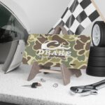 Custom Camo Vanity Plate In Drake Woodland Duck Hunter Camo With Logo