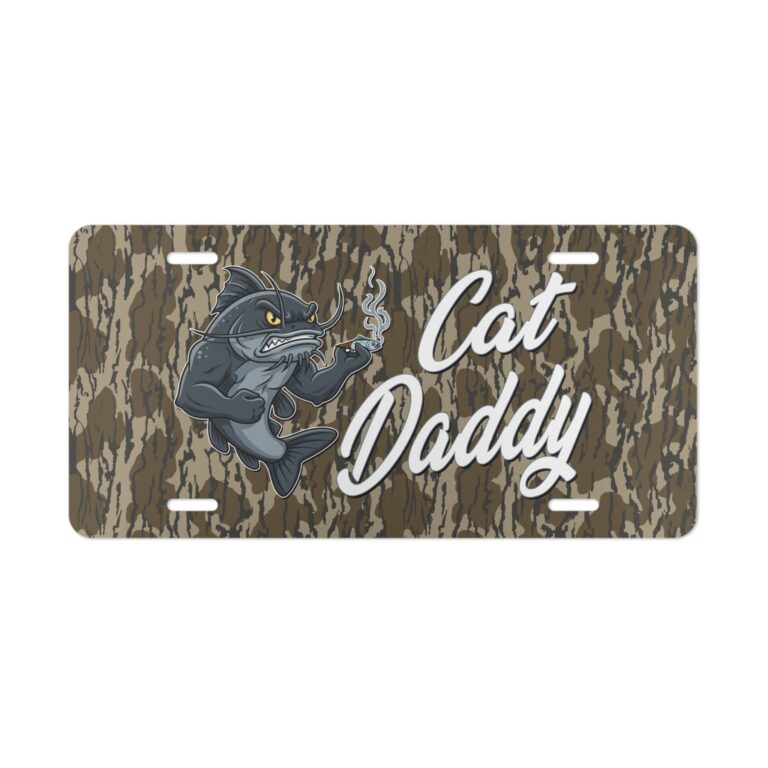 Catfish Camo Vanity Plate for Anglers’ Trucks