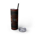 Harley-Davidson Skinny Tumbler, 20oz, Stylish Travel Cup, Motorbike Lover Gift, Road Trip Essential, All Occasion Drinkware