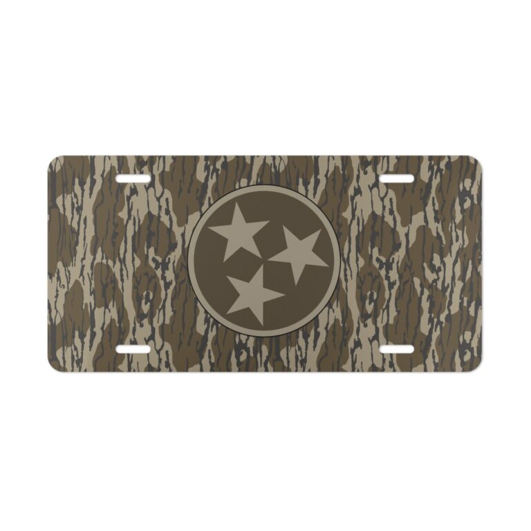 Hunter Camo Vanity Plate for a Bold Truck Front End