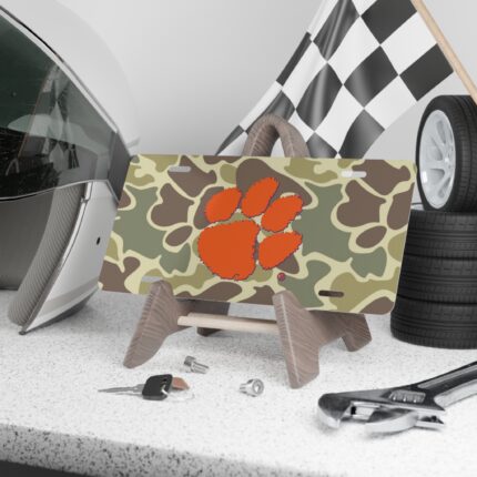 Custom Camo Vanity Plate In Drake Woodland Duck Hunter Camo With Logo