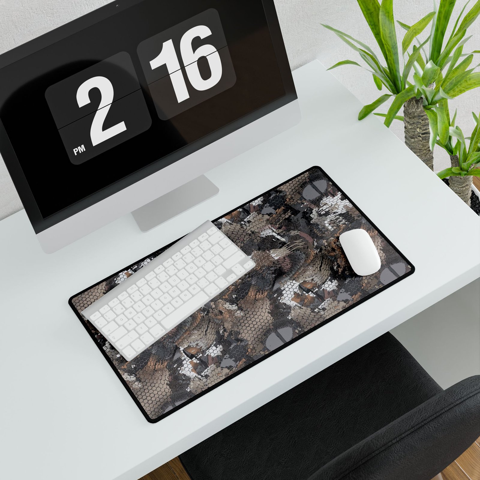 Camo Stylish Desk Mats for Home Office, Ergonomic Desk Accessories, Elegant Work Surface, Gift for Students, Camouflage and Black Designs