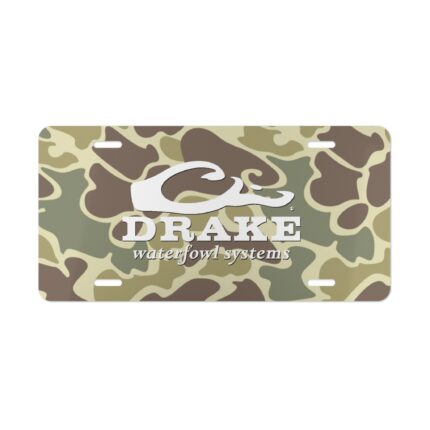 Drake Woodland Duck Hunter Camo Plate for Rugged Vehicle Style