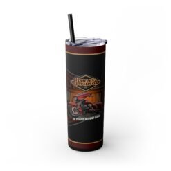 Harley-Davidson Skinny Tumbler, 20oz, Stylish Travel Cup, Motorbike Lover Gift, Road Trip Essential, All Occasion Drinkware