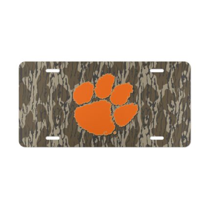 Authentic Hunter Camo Vanity Plate with Durable Paw Logo