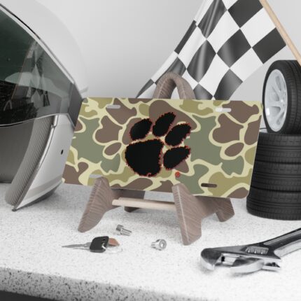 Custom Camo Vanity Plate In Drake Woodland Duck Hunter Camo With Logo