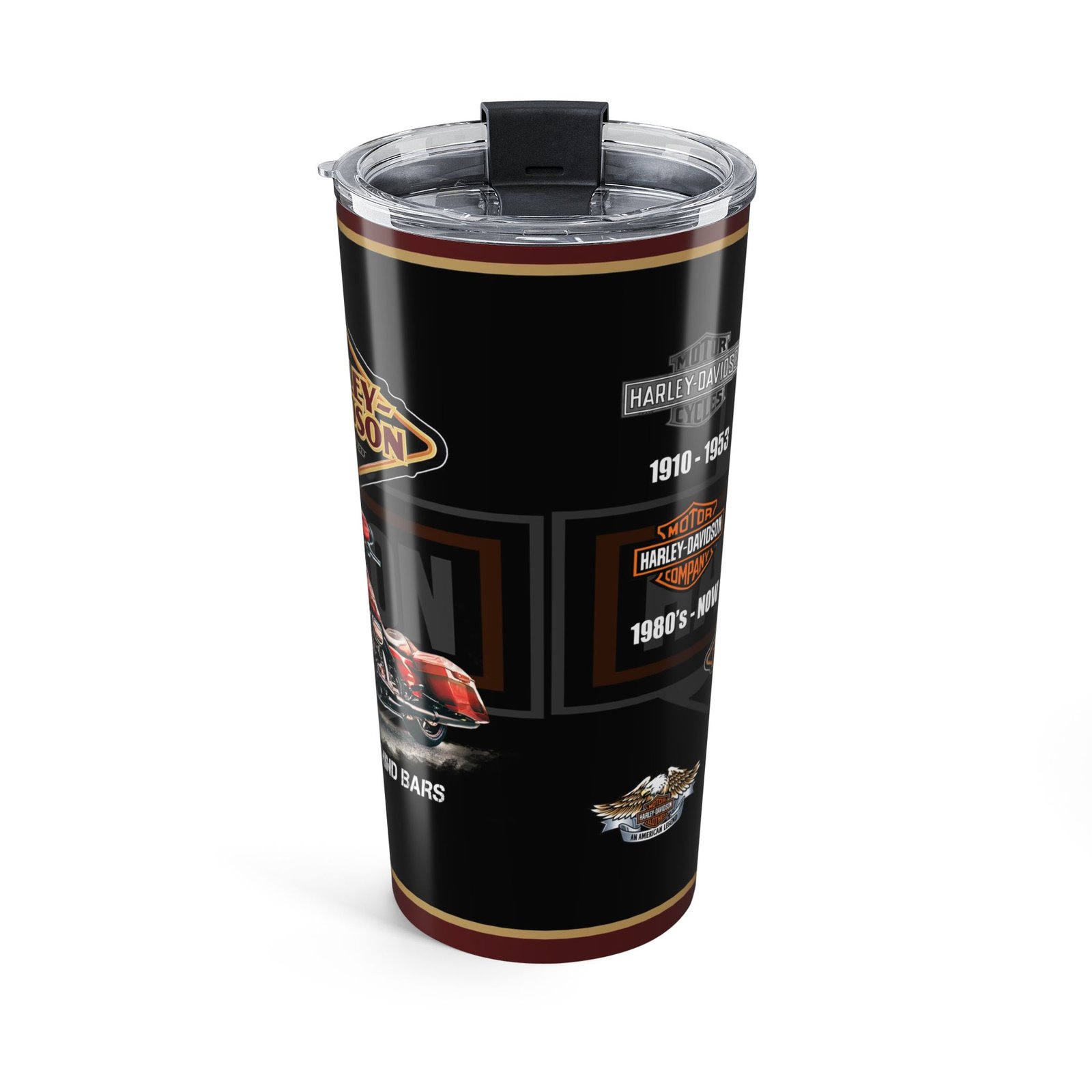 120th Harley-Davidson Motorcycle Tumbler 20oz, Perfect Gift for Bikers, Summer Road Trips, Father’s Day, Bike Week, Travel Mug
