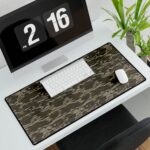 Stylish Desk Mats for Home Office, Ergonomic Desk Accessories, Elegant Work Surface, Gift for Students, Camouflage and Black Designs