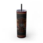 Harley-Davidson Skinny Tumbler, 20oz, Stylish Travel Cup, Motorbike Lover Gift, Road Trip Essential, All Occasion Drinkware