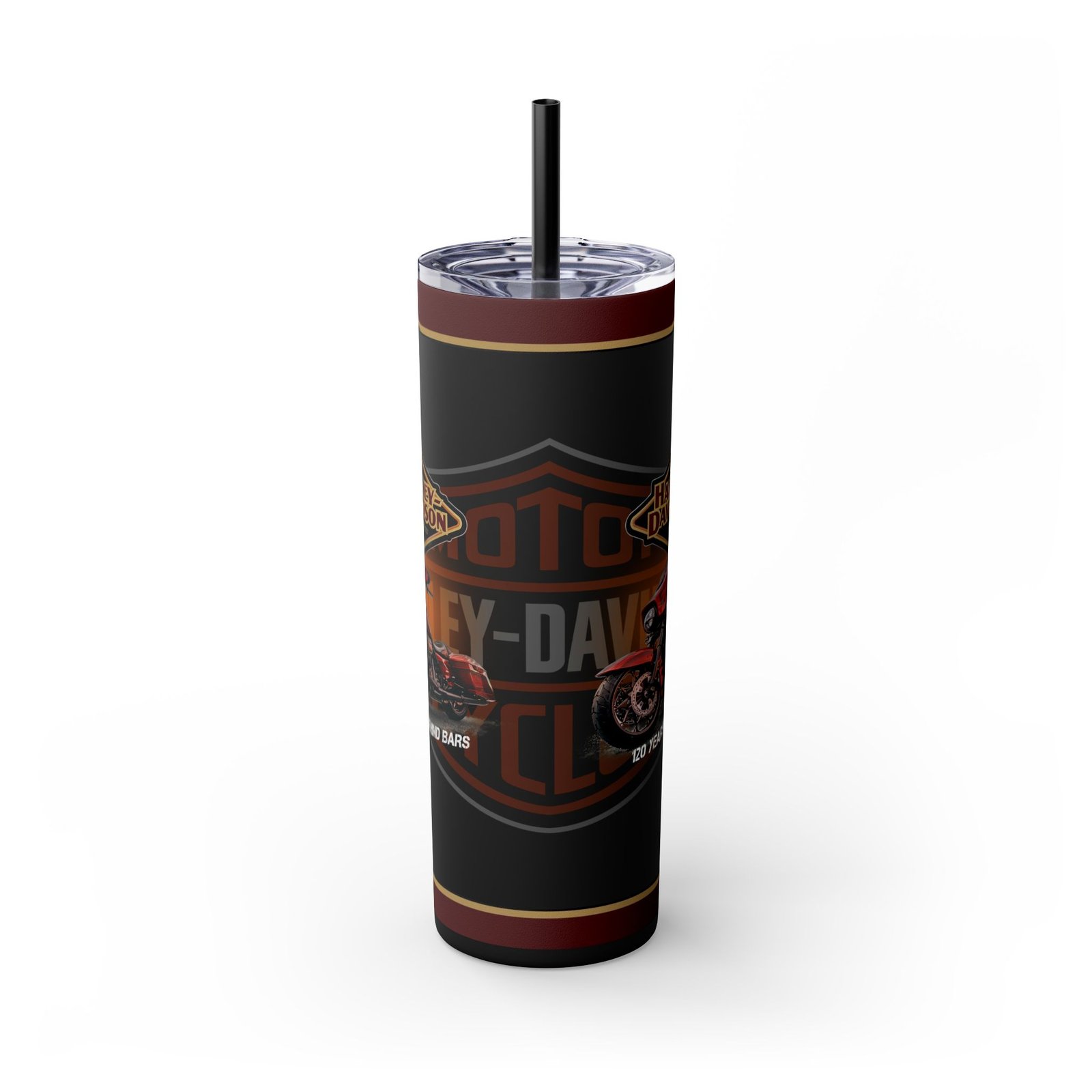 Harley-Davidson Skinny Tumbler, 20oz, Stylish Travel Cup, Motorbike Lover Gift, Road Trip Essential, All Occasion Drinkware