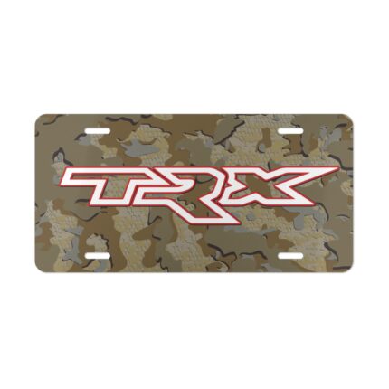 Custom Vanity Plate Tag With TRX And Camo