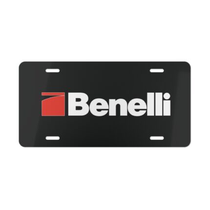 Custom Vanity Plate Tag With Benelli On Black