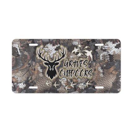 Vanity Front License Plate | Custom Designed Tag | Outdoor Enthusiast Truck Accessories | Camo Vanity Plates