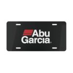 Custom Vanity Plate Tag With Abu Garcia On Black