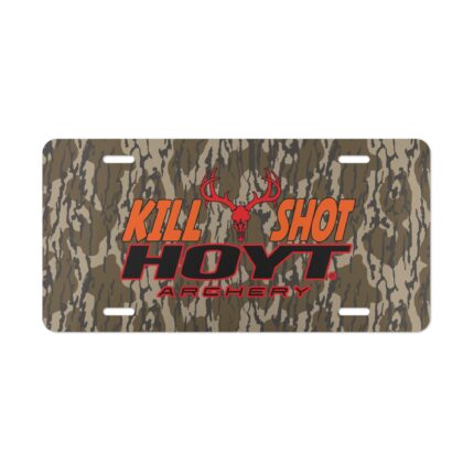 Custom Vanity Plate Tag With Kill Shot Hoyt Archery And Bottomland Camo