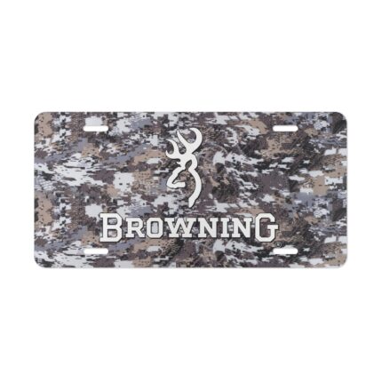 Custom Vanity Plate Tag With Browning And Elevated Camo