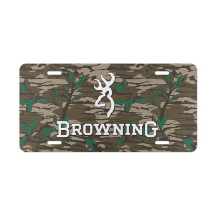Custom Vanity Plate Tag With Browning And Greenleaf Camo