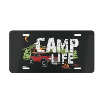 Custom Camo Vanity Truck Plate Tag Camp Life Camping Overlanding