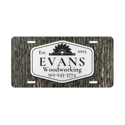 Personalized Hunter Camo Front Plate – Durable, Weatherproof Design
