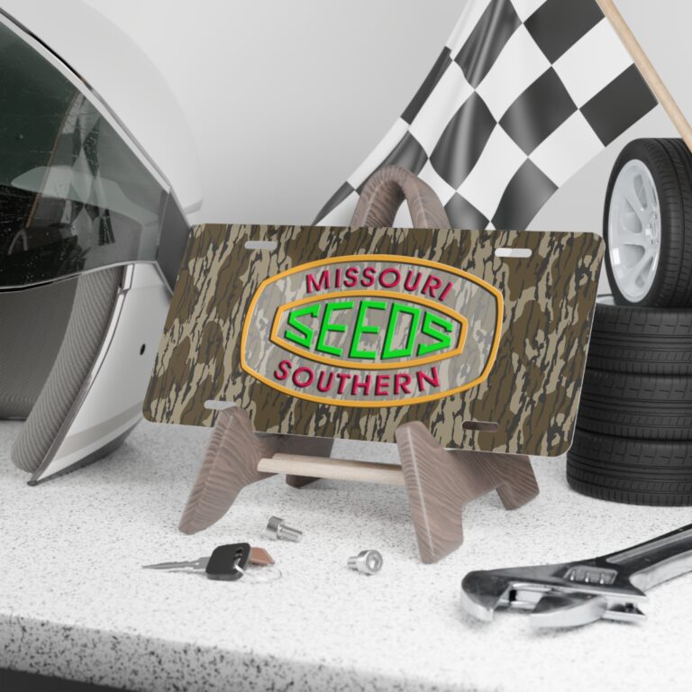 Hunt-Ready Front License Plate with Real Camo Print