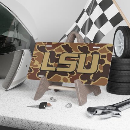 Custom Vanity Plate Tag With LSU V5