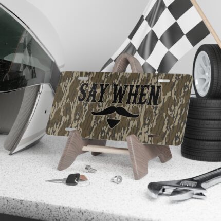 Custom Camo Vanity Plate With Tombstone Deco