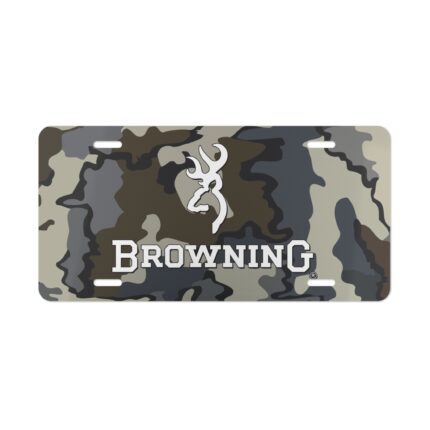 Custom Vanity Plate Tag With Browning And Camo
