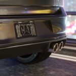 Custom Vanity Plate Tag With CAT On Black