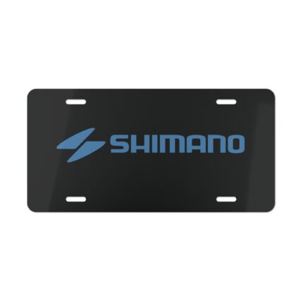 Custom Vanity Plate Tag With Shimano On Black