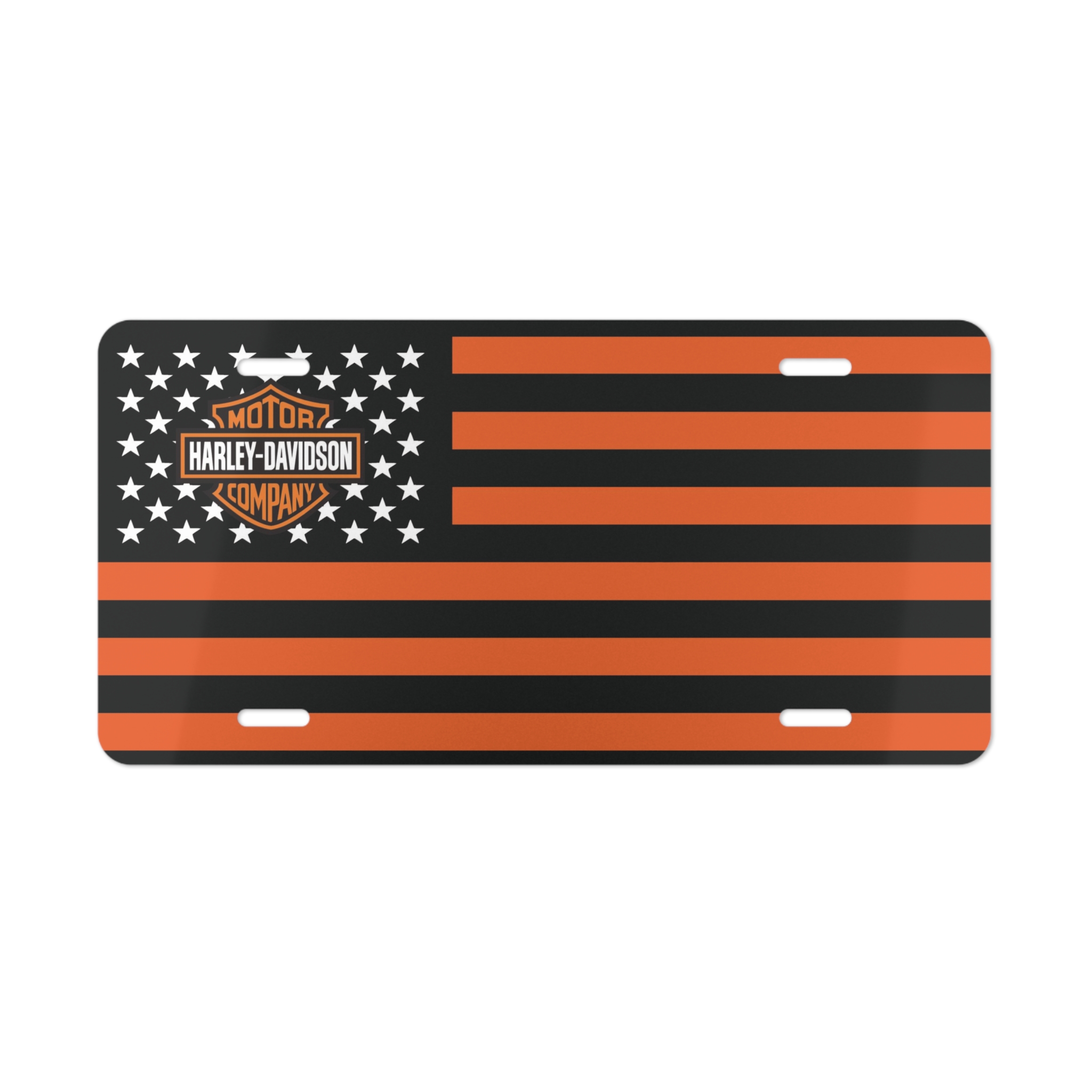 16368303257841975025 2048.jpeg Custom Vanity Plate Tag With Orange American Flag