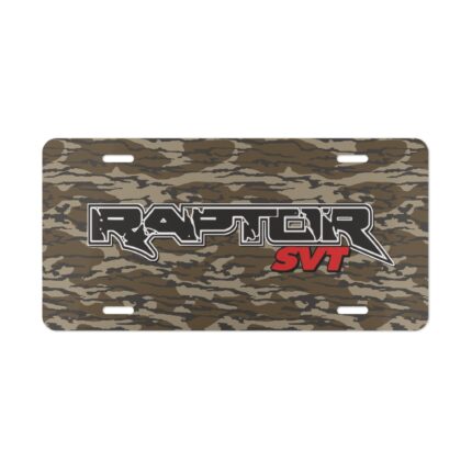 Custom Camo Vanity Truck Plate Tag Ford Raptor SVT Bottomland Camouflage