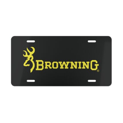 Custom Vanity Plate Tag With Browning On Black