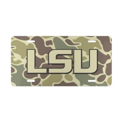 Custom Vanity Plate Tag With LSU V6