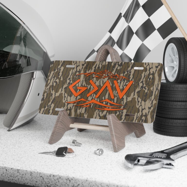 Weatherproof Bottomland Camo Front License Plate