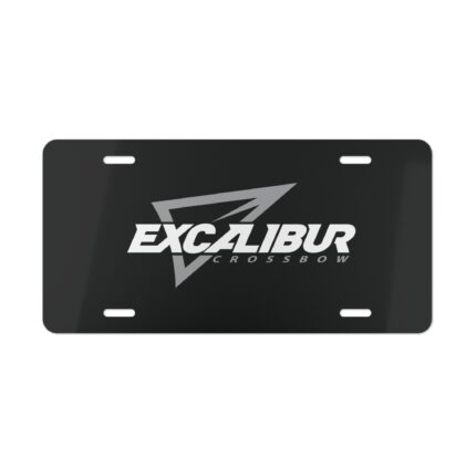 Custom Vanity Plate Tag With Excalibur On Black