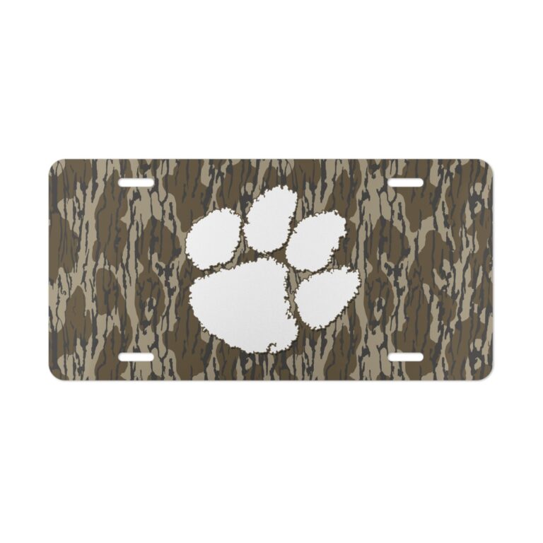 Hunter Camo Paw Print Front Plate for Outdoor Trucks