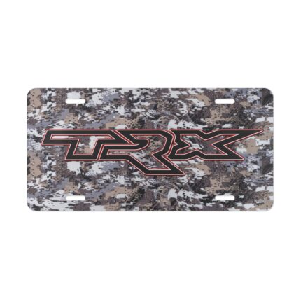 Custom Vanity Plate Tag With TRX And Elevated Camo