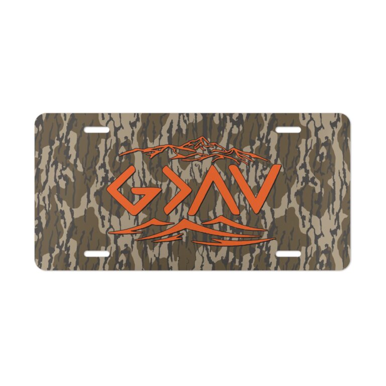 Weatherproof Bottomland Camo Front License Plate