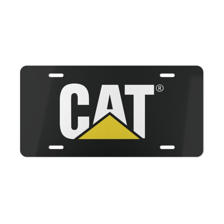 Weatherproof CAT Camo Front Vanity Plate for Trucks