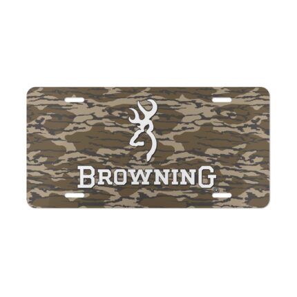 Custom Vanity Plate Tag With Browning And Bottomland Camo