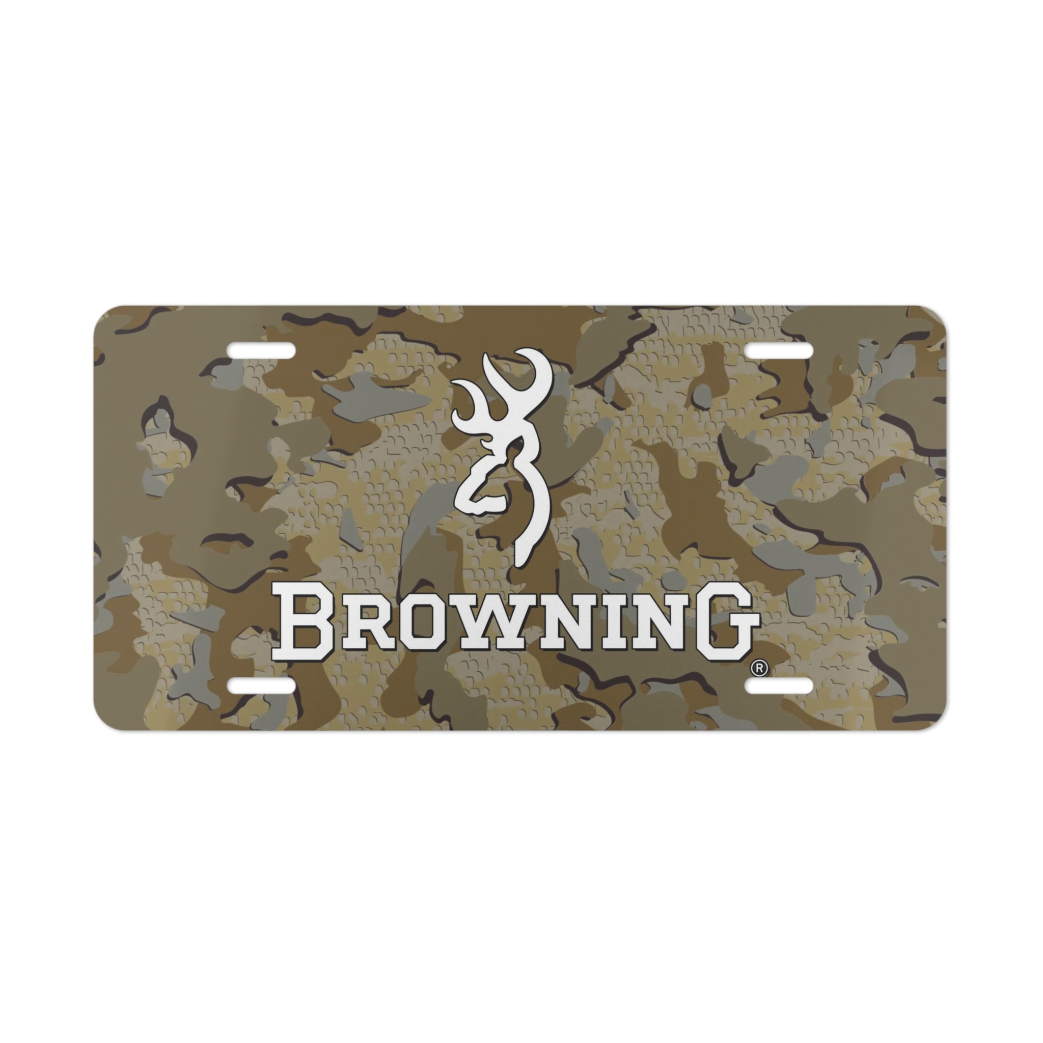 Custom Vanity Plate Tag With Browning And Camo