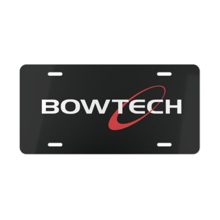 Custom Vanity Plate Tag With Bowtech On Black
